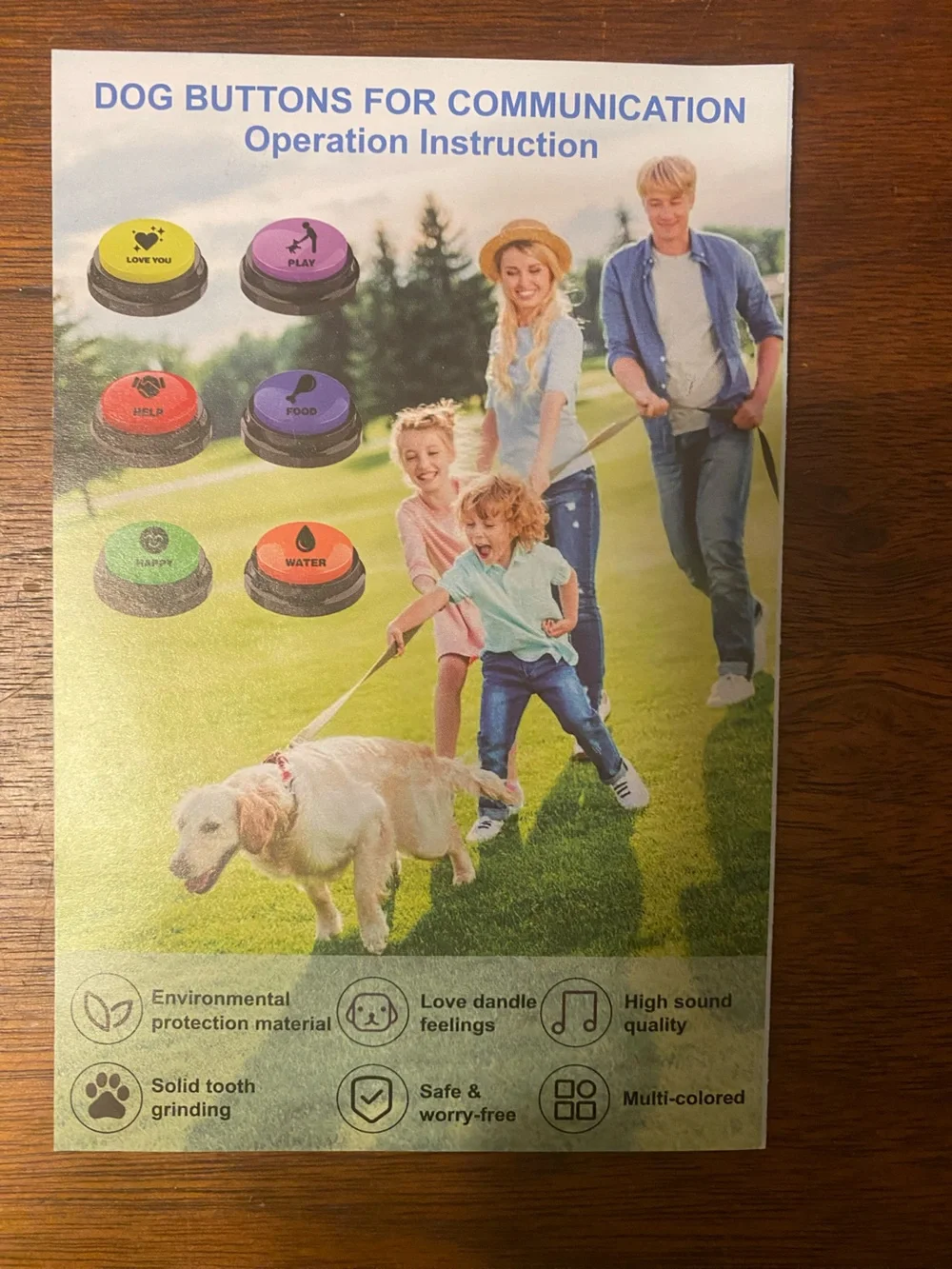 Dog Communication Buttons - Multi-Color Set - Picture 1 of 5